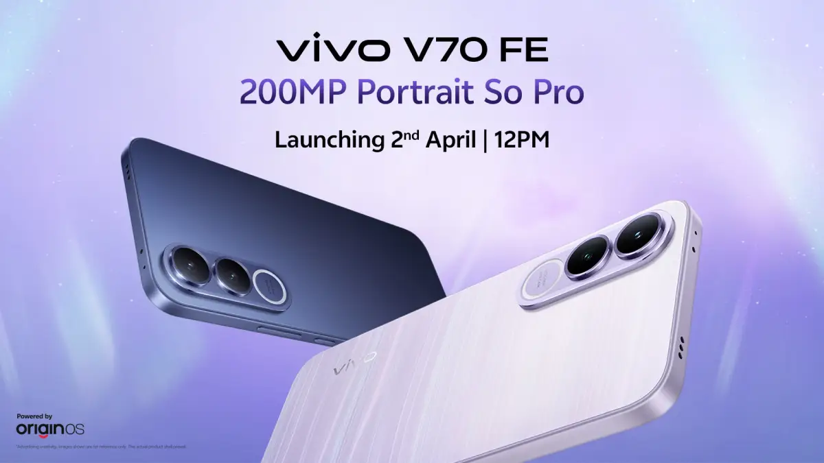 Vivo V70 FE India Launch April 2: Price, 200MP Camera, 7000mAh Battery, Specs & Features