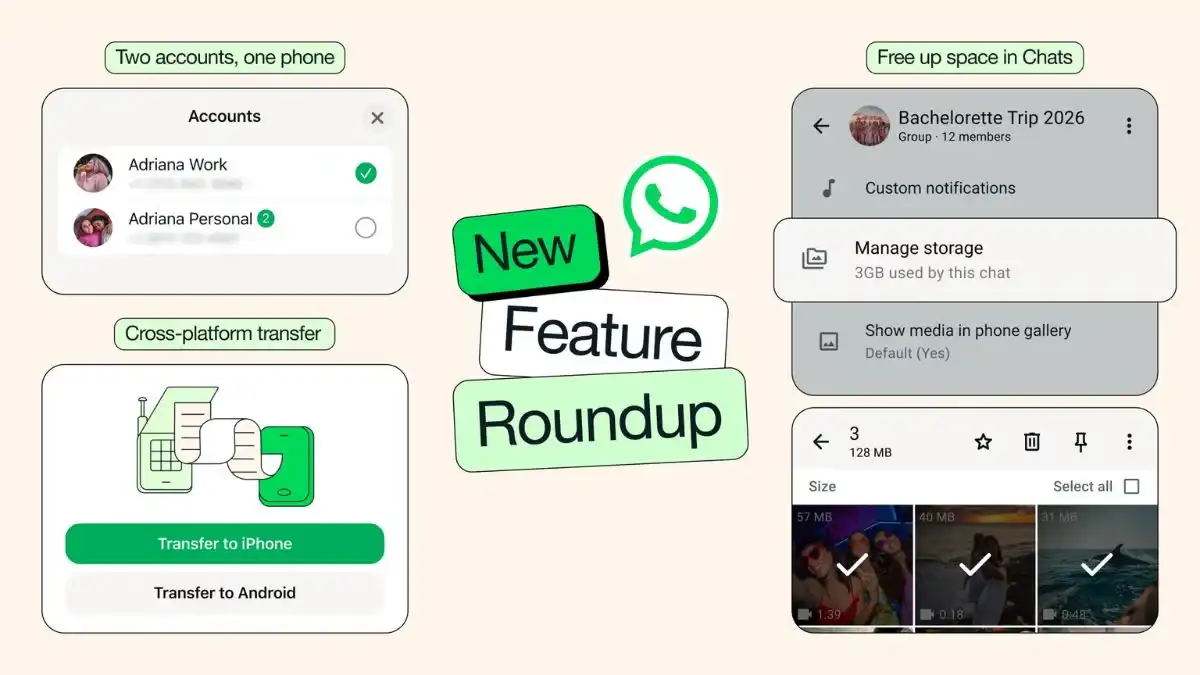 WhatsApp Rolls Out Cross-Platform Chat Transfer, Dual Accounts on iOS and AI Features Update