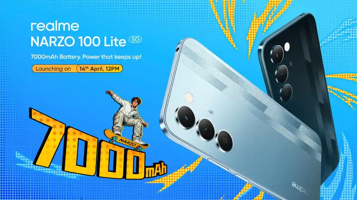 Realme Narzo 100 Lite 5G Set for India Launch on April 14: Features Massive 7000mAh ‘Titan Battery’ and 144Hz Display