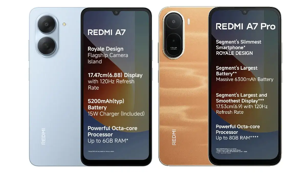 Redmi A7 4G and Redmi A7 Pro 4G Goes on Sale in India with 120Hz Display, Unisoc T7250 SoC